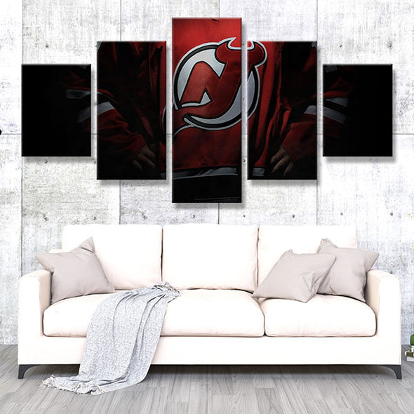 5 panel canvas art art prints Jersey's Team glory wall picture-1003 (3)