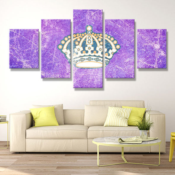 5 panel canvas art art prints Kings team Purple lightning wall decor-30018 (1)