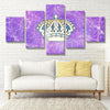 5 panel canvas art art prints Kings team Purple lightning wall decor-30018 (3)