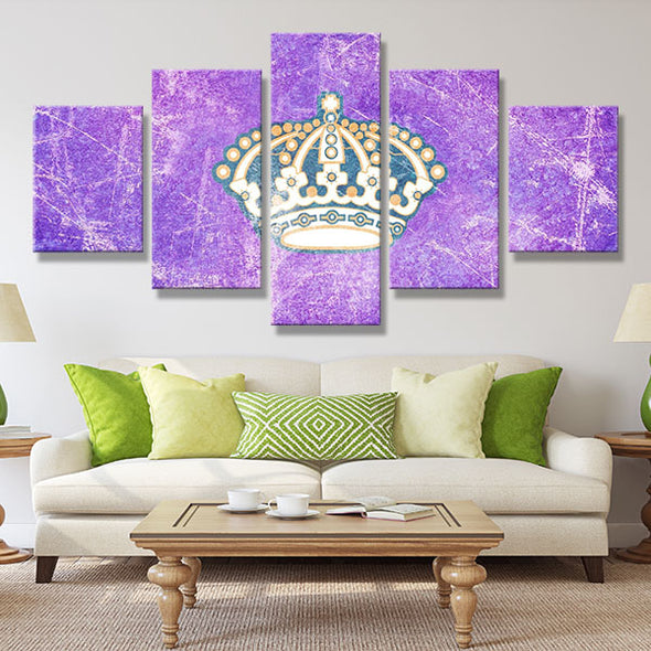 5 panel canvas art art prints Kings team Purple lightning wall decor-30018 (4)