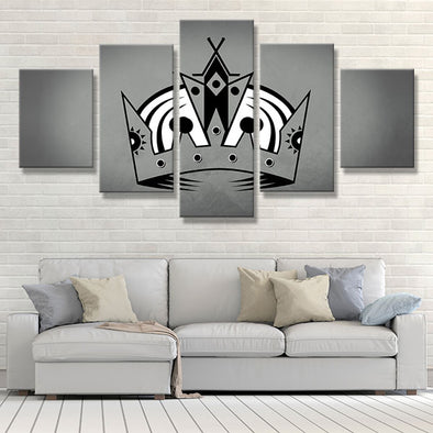 5 panel canvas art art prints Kings team crown live room decor-3006 (1)