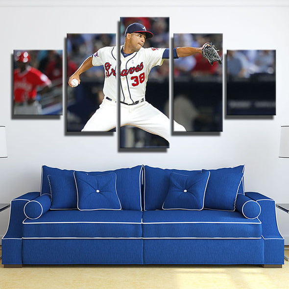 5 panel canvas art art prints Red Sox Alex Cora live room decor-50037 (3)