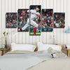 5 panel canvas art art prints Red Sox Three players live room decor-50018 (3)
