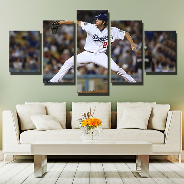 5 panel canvas art canvas prints Dodgers God pitcher decor picture-40014 (1)