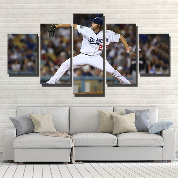 5 panel canvas art canvas prints Dodgers God pitcher decor picture-40014 (2)