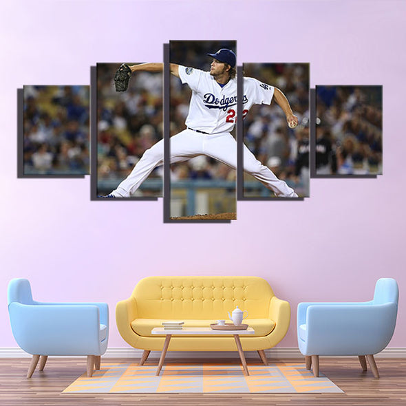 5 panel canvas art canvas prints Dodgers God pitcher decor picture-40014 (4)