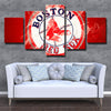 5 panel canvas art canvas prints Red Sox Red art live room decor-50014 (2)