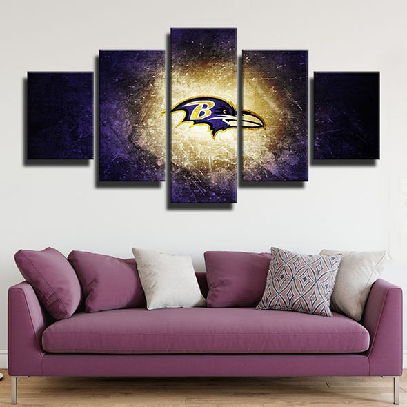 5 panel canvas art framed Purple Murder Dream Metal live room decor-1202 (1)