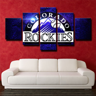 5 panel canvas art framed printsColorado Rockies  Symbol   decor picture1206 (1)