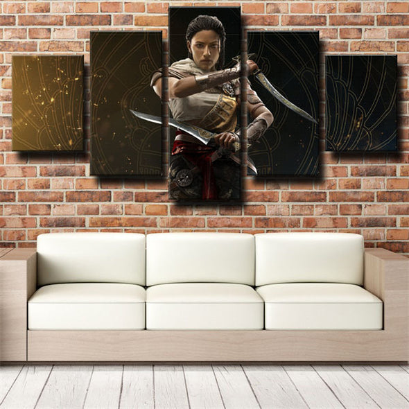 5 panel canvas art framed prints Assassin Origins aya wall picture-1201 (3)