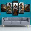 5 panel canvas art framed prints Assassin Syndicate live room decor-1206 (2)