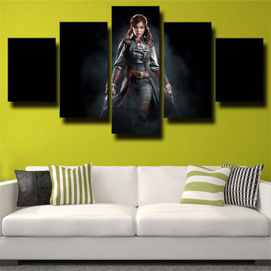 5 panel canvas art framed prints Assassin Unity live room decor-1205 (1)
