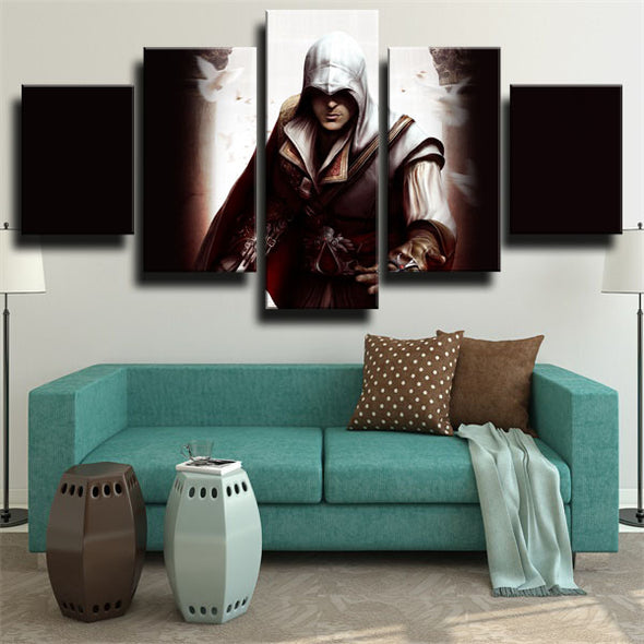 5 panel canvas art framed prints Assassin's Creed Altaïr decor picture-1208 (2)