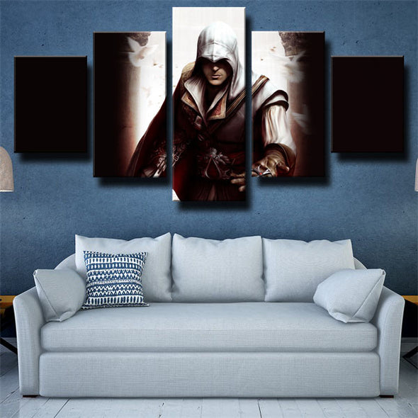 5 panel canvas art framed prints Assassin's Creed Altaïr decor picture-1208 (3)