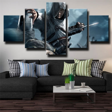 5 panel canvas art framed prints Assassin's Creed Altaïr wall picture-1201 (1)