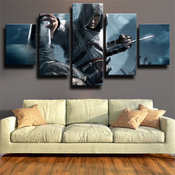 5 panel canvas art framed prints Assassin's Creed Altaïr wall picture-1201 (2)