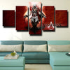 5 panel canvas art framed prints Assassin's Creed II Desmond wall decor-1210 (2)