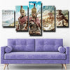 5 panel canvas art framed prints Assassin's Creed Odyssey home decor-1204 (3)