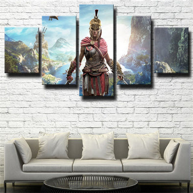 5 panel canvas art framed prints Assassin's Creed Odyssey wall decor-1205 (1)