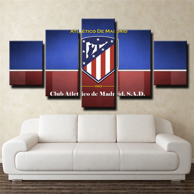 5 panel canvas art framed prints  Atlético Madrid Badge  wall decor1218 (1)