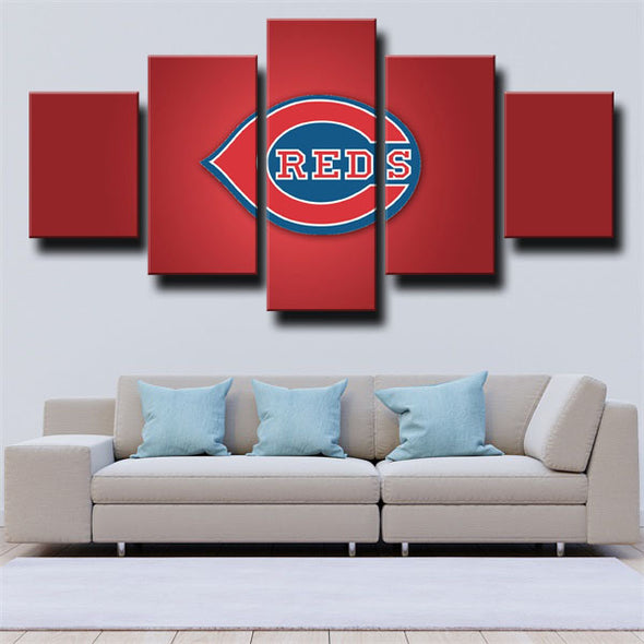 5 panel canvas art framed prints Big Red Machine LOGO wall picture-1201 (2)