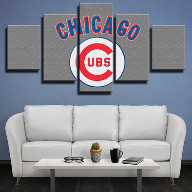 5 panel canvas art framed prints CCubs MLB team  standard  home decor-1201 (1)