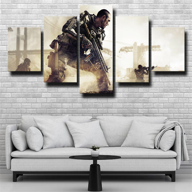 5 panel canvas art framed prints COD Advanced Warfare wall picture-1201 (1)