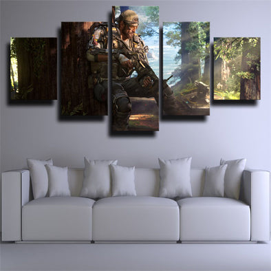 5 panel canvas art framed prints COD Black Ops III wall decor-1210 (1)