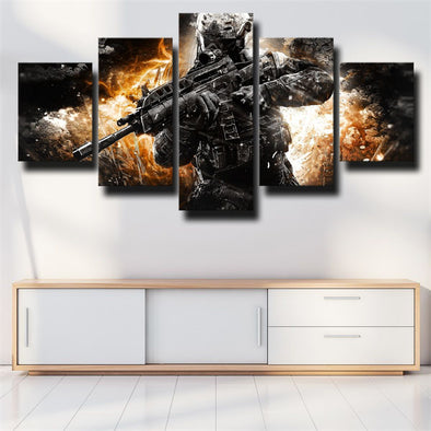 5 panel canvas art framed prints COD Black Ops II wall decor-1210 (1)