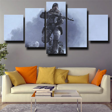 5 panel canvas art framed prints COD Modern Warfare 2 wall decor-1306 (1)