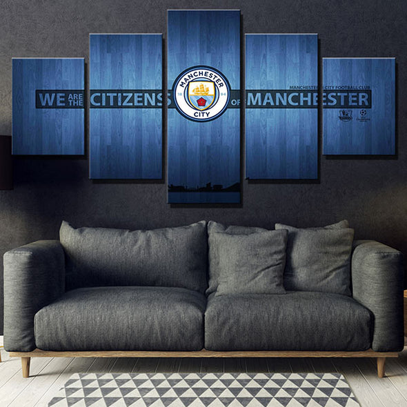  5 panel canvas art framed prints Citizens blue wood home decor-1201 (4)