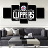 5 panel canvas art framed prints Clippers team name decor picture-1202 (1)