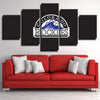 5 panel canvas art framed prints  Colorado Rockies LOGO  wall picture1201 (2)