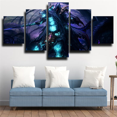 5 panel canvas art framed prints DOTA 2 Abaddon wall picture-1201 (1)