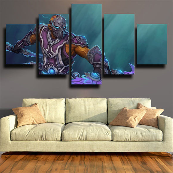 5 panel canvas art framed prints DOTA 2 Anti-Mage live room decor-1211 (2)