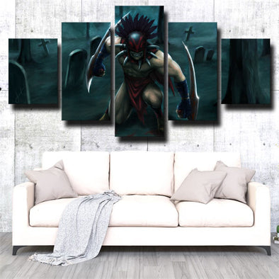 5 panel canvas art framed prints DOTA 2 Bloodseeker live room decor-1251 (1)