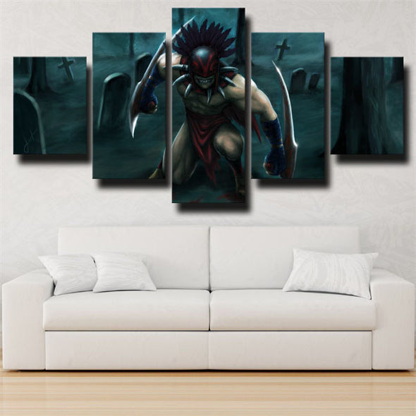 5 panel canvas art framed prints DOTA 2 Bloodseeker live room decor-1251 (2)