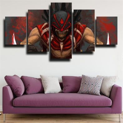 5 panel canvas art framed prints DOTA 2 Bloodseeker wall decor-1250 (1)
