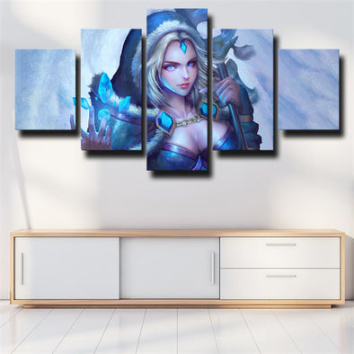 5 panel canvas art framed prints DOTA 2 Crystal Maiden decor picture-1279 (1)