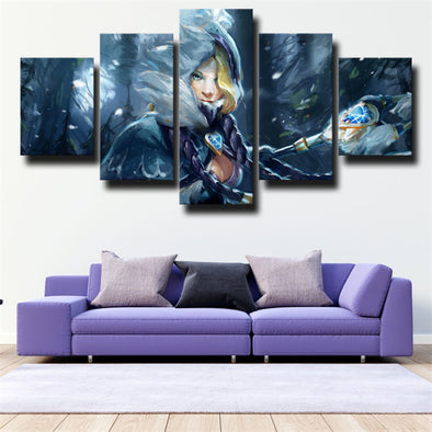 5 panel canvas art framed prints DOTA 2 Crystal Maiden wall picture-1281 (1)