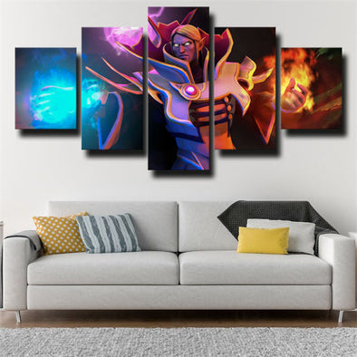 5 panel canvas art framed prints DOTA 2 Invoker live room decor-1329 (1)