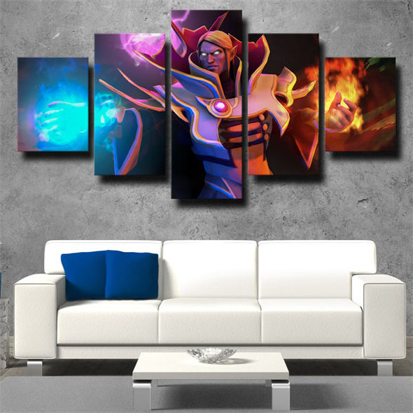5 panel canvas art framed prints DOTA 2 Invoker live room decor-1329 (3)