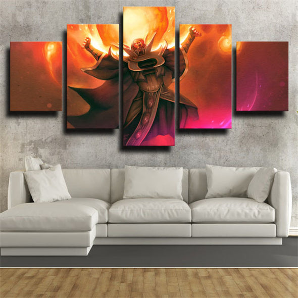 5 panel canvas art framed prints DOTA 2 Invoker wall decor-1328 (2)