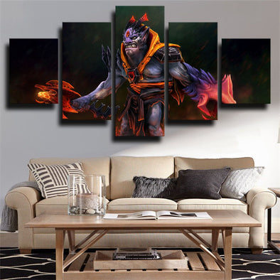 5 panel canvas art framed prints DOTA 2 Lion home decor-1358 (1)