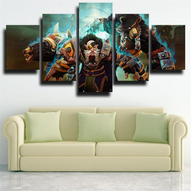 5 panel canvas art framed prints DOTA 2 Lone Druid live room decor-1241 (1)