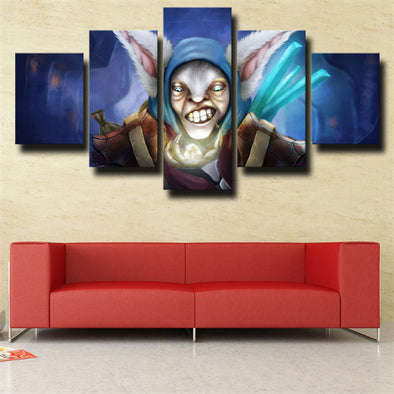 5 panel canvas art framed prints DOTA 2 Meepo wall picture-1372 (1)