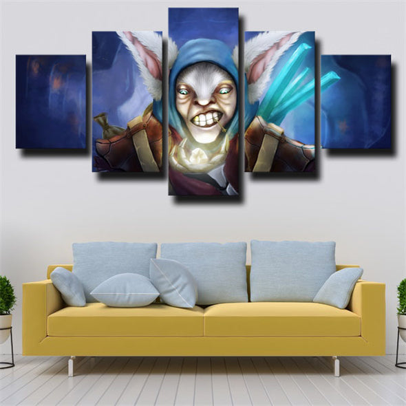 5 panel canvas art framed prints DOTA 2 Meepo wall picture-1372 (2)
