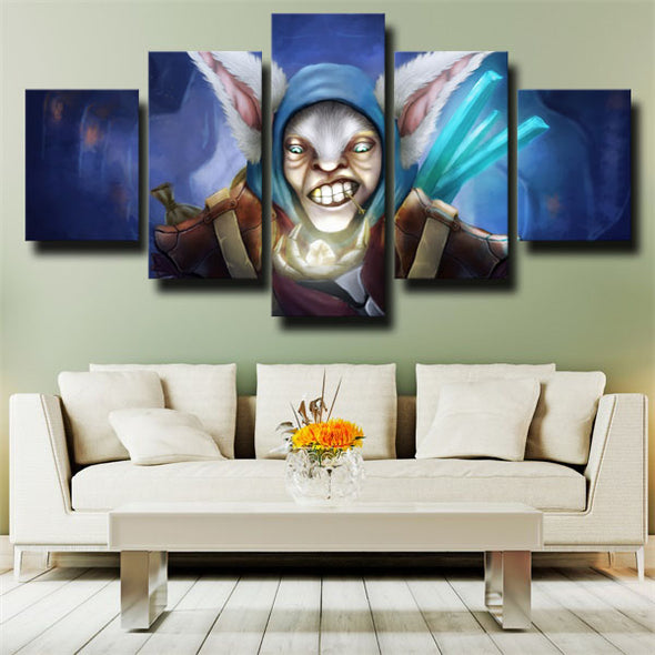 5 panel canvas art framed prints DOTA 2 Meepo wall picture-1372 (3)