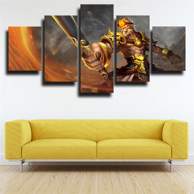 5 panel canvas art framed prints DOTA 2 Monkey King decor picture-1379 (1)