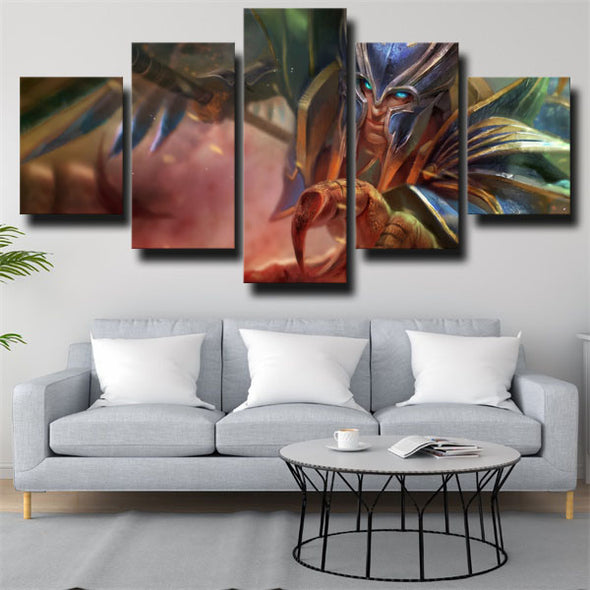 5 panel canvas art framed prints DOTA 2 Skywrath Mage home decor-1438 (1)